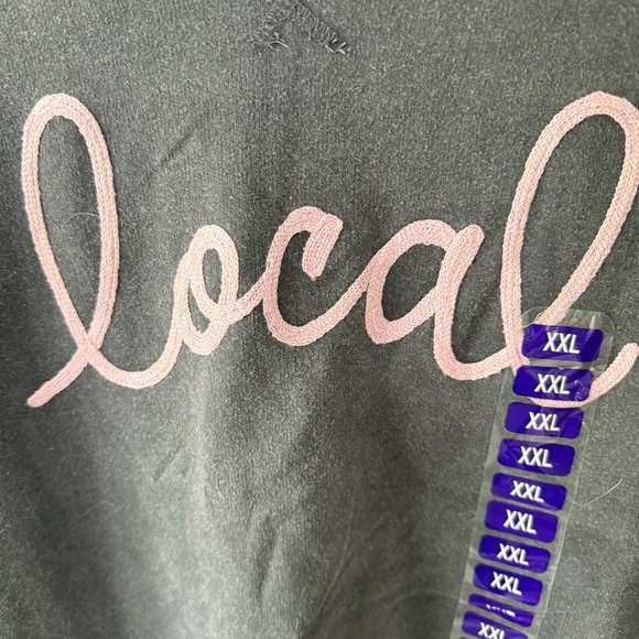 State Of Mine Women Relaxed Fit Statement Comfy Graphic Sweatshirt Charcoal  XXL - Picture 2 of 7